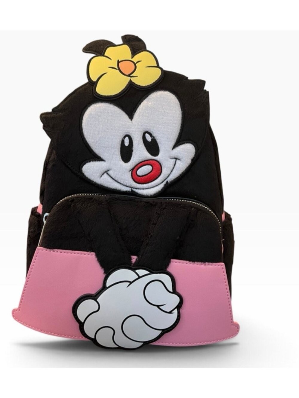 Loungefly Animaniacs Dot Warner Cosplay Plush Faux Fur Mini Backpack NWT